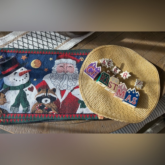 4 Christmas Mats and sign - Picture 1 of 4